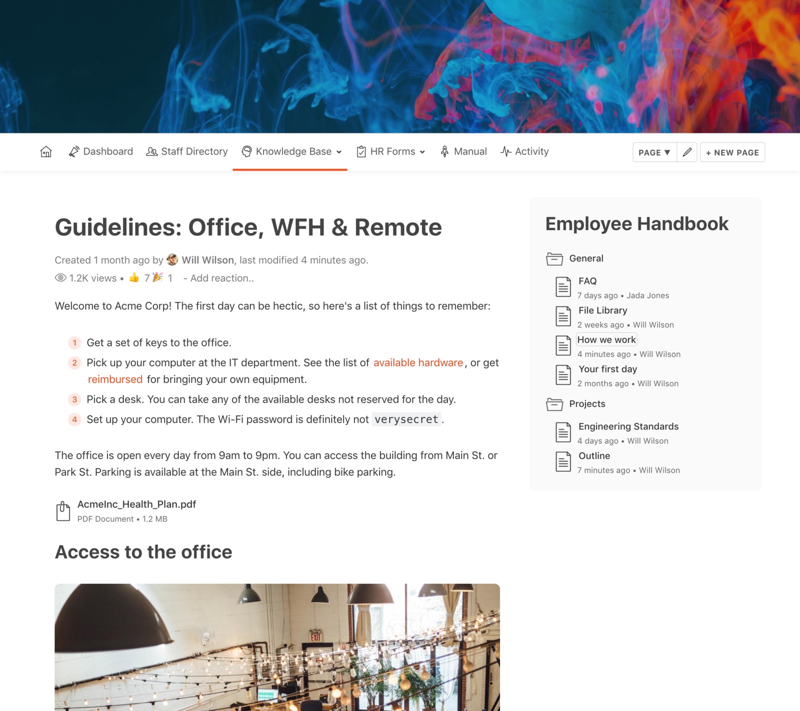 Example of Simple Company Slack Wiki